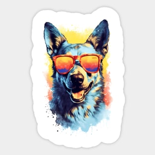 Dog with sunglasses Sticker